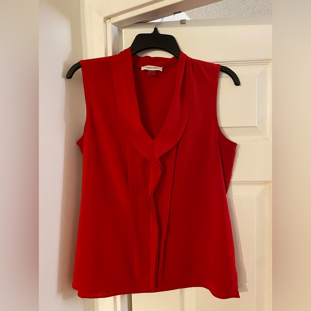 Calvin Klein Red Shirt Size M